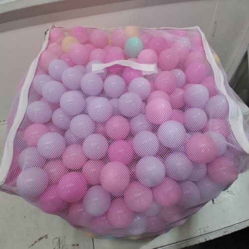 1000PK AMAZON BASICS BPA FREE PLASTIC BALL-PIT BALLS WITH STORAGE BAG - 2.3" DIAMETER - PASTEL COLORS image 3