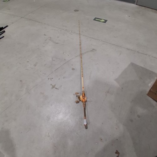 BAITCASTING FISHING ROD AND REEL COMBO - 7FT, 8-17 LBS LINE, 1/4-5/8 OZ LURE - TAN AND ORANGE (MODEL: PYTC7010M-RH) image 3