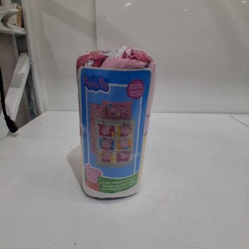 2PC PEPPA PIG TODDLER SLEEP SET, REVERSIBLE COMFORTER - 42" X 57" - PINK image 2