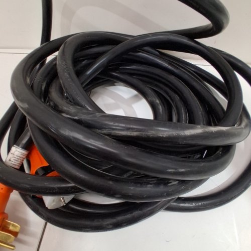 RV MARINE POWER GENERATOR ADAPTOR CORD - 45FT - 6AWG-3C + 8AWG/1C - BLACK/ORANGE image 5