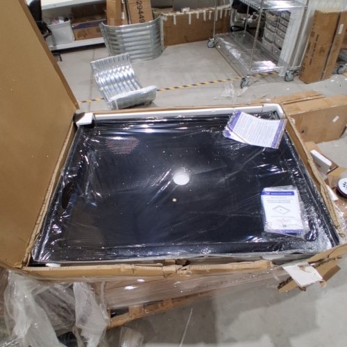 STREAMLINE ALCOVE ACRYLIC SHOWER BASE WITH CENTER DRAIN, DRAIN INCLUDED - 36" X 48" - BLACK (MODEL: NT-2112-48BL-AL) image 3