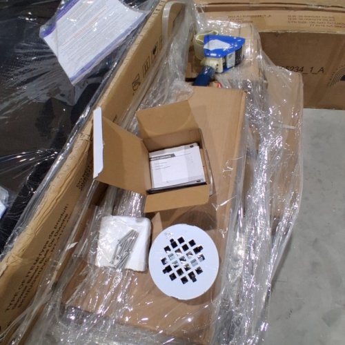 STREAMLINE ALCOVE ACRYLIC SHOWER BASE WITH CENTER DRAIN, DRAIN INCLUDED - 36" X 48" - BLACK (MODEL: NT-2112-48BL-AL) image 4