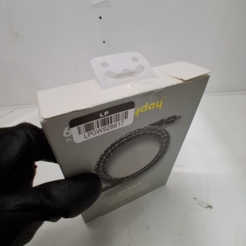 HEYDAY BRAIDED USB-C TO USB-C CHARGING CABLE - 6FT - BLACK/GREY image 3