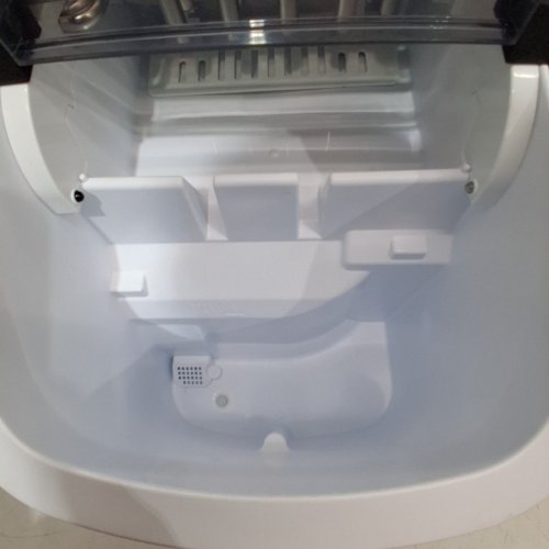 EUHOMY COUNTERTOP ICE MAKER MACHINE WITH HANDLE, BASKET AND SCOOP - MAKES 26LB PER DAY - SILVER (MODEL: IM-01X/IM008-B IN008-BSI-CAEH) image 5
