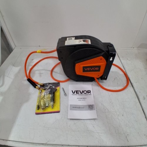RETRACTABLE AIR HOSE REEL WITH 180° SWIVEL CEILING/WALL MOUNT - 50FT - 300PSI - BLACK/ORANGE (MODEL: NA-D10) image 2