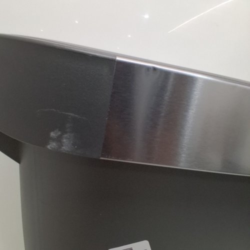 SIMPLEHUMAN SLIM PLASTIC STEP TRASH CAN WITH LINER RIM - 40L - GREY (MODEL: CW1391) image 3