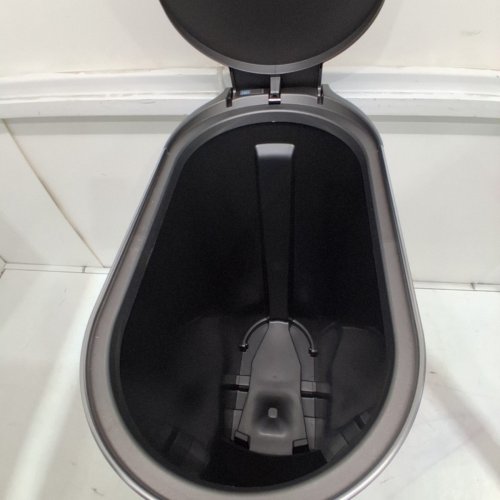 SIMPLEHUMAN SLIM PLASTIC STEP TRASH CAN WITH LINER RIM - 40L - GREY (MODEL: CW1391) image 6