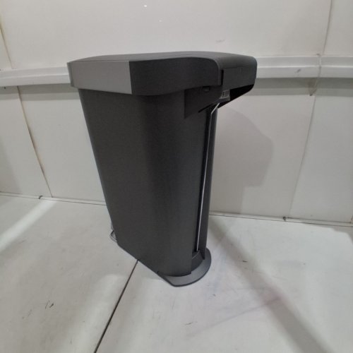 SIMPLEHUMAN SLIM PLASTIC STEP TRASH CAN WITH LINER RIM - 40L - GREY (MODEL: CW1391) image 7
