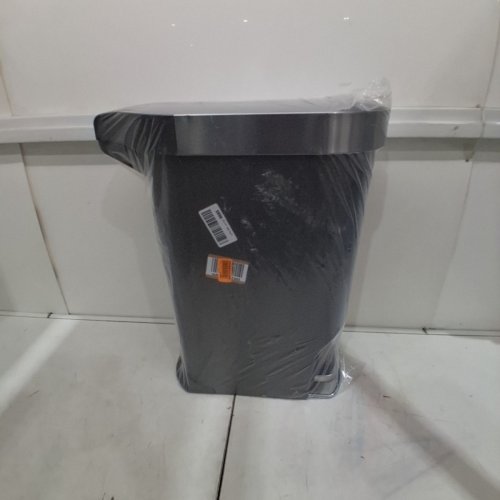 SIMPLEHUMAN SLIM PLASTIC STEP TRASH CAN WITH LINER RIM - 40L - GREY (MODEL: CW1391) image 8