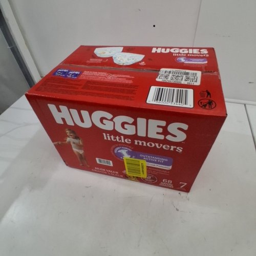 68PK HUGGIES LITTLE MOVERS BABY DIAPERS - SIZE 7 image 2