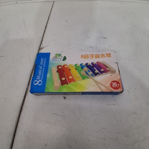 KIDS 8-TONE HAND KNOCK WOODEN XYLOPHONE TOY- MULTICOLOR image 3