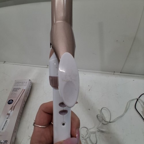 CONAIR DOUBLE CERAMIC CURLING IRON FOR CLASSIC CURLS - 1" BARREL /30HEAT SETTINGS - WHITE - (MODEL: V35761/CD701GNRC-1) image 3