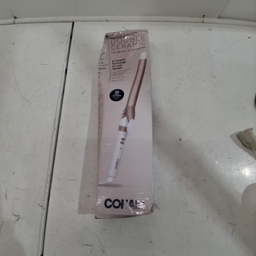 CONAIR DOUBLE CERAMIC CURLING IRON FOR CLASSIC CURLS - 1" BARREL /30HEAT SETTINGS - WHITE - (MODEL: V35761/CD701GNRC-1) image 5