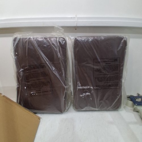 2PK RAYNESYS BONDED LEATHER COUNTER HEIGHT BAR STOOLS - 24" - BROWN image 3