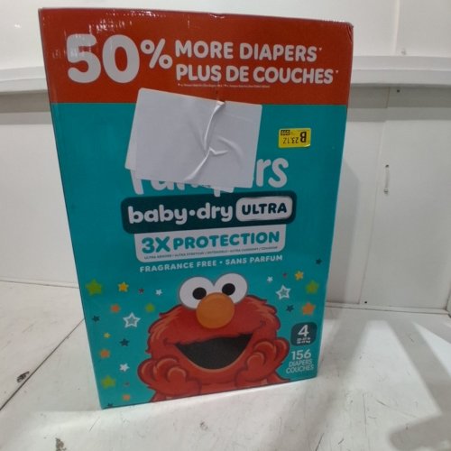 156PK PAMPERS BABY DRY ULTRA 3X PROTECTION DIAPERS - SIZE 4 image 2