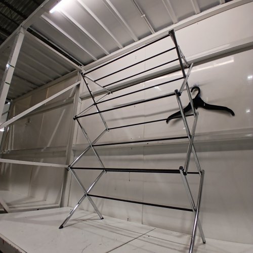 AMAZON BASICS FOLDING DRYING RACK - CHROME image 2