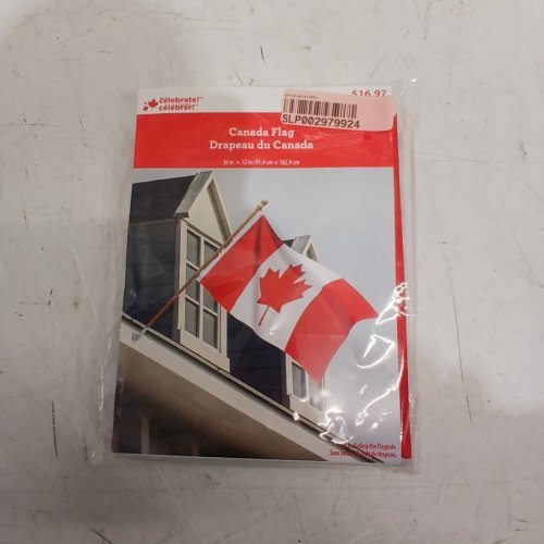 WAY TO CELEBRATE CANADA FLAG - 36" X 72" - RED AND WHITE image 2