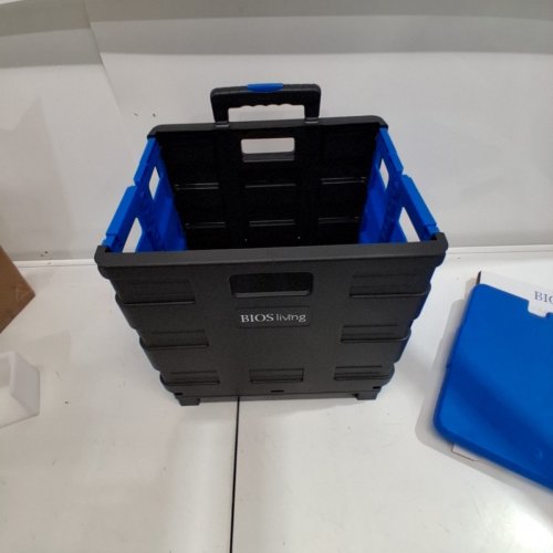 BIOS LIVING FOLDING STORAGE BASKET - BLUE AND BLACK (MODEL: KA536) image 4
