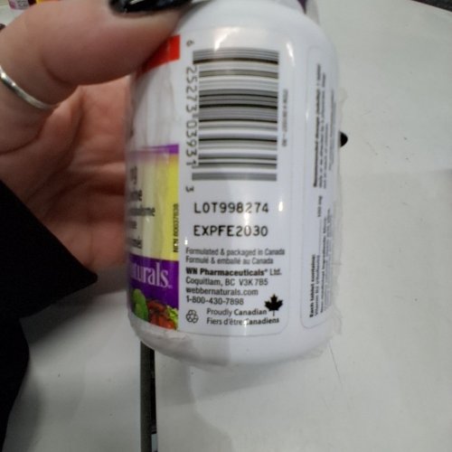 ( 120 TABS) WEBBER NATURALS VITAMIN B2 RIBOFLAVIN SUPPLEMENT - 100 MG image 3