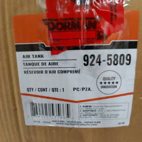DORMAN REPLACEMENT AIR RESERVOIR - FOR SELECT INTERNATIONAL MODELS - BLACK (MODEL: 924-5809) image 2