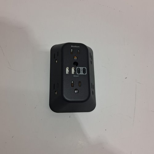 ADDTAM USB WALL TAP POWER STRIP - 10 PORTS - BLACK (MODEL: AD5110) image 3