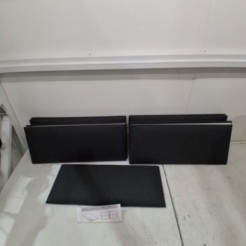 9PK BBTEQEKN UPHOLSTERED PEEL & STICK HEADBOARD PANELS - 10" X 24" - BLACK - (MODEL: BBTEQEKN-PLM-LOE-INZ) image 2
