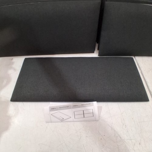 9PK BBTEQEKN UPHOLSTERED PEEL & STICK HEADBOARD PANELS - 10" X 24" - BLACK - (MODEL: BBTEQEKN-PLM-LOE-INZ) image 3