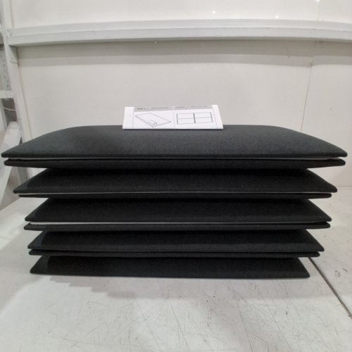 9PK BBTEQEKN UPHOLSTERED PEEL & STICK HEADBOARD PANELS - 10" X 24" - BLACK - (MODEL: BBTEQEKN-PLM-LOE-INZ) image 4