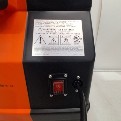 AIR BLOWER FOR INFLATABLE BOUNCE HOUSES -1100W- 1.5HP -ORANGE /BLACK (MODEL: S-U12 MULTI) image 4