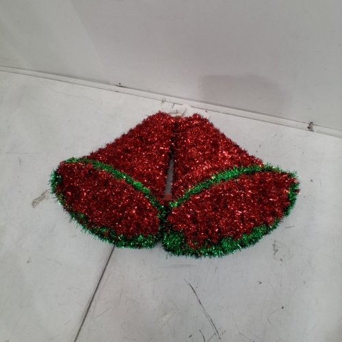 7PK FESTIVE TINSEL CHRISTMAS ORNAMENT BELLS - RED/GREEN - (MODEL: XM-HX3003) image 4