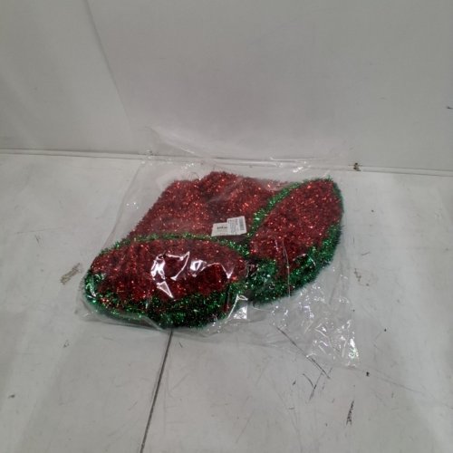 7PK FESTIVE TINSEL CHRISTMAS ORNAMENT BELLS - RED/GREEN - (MODEL: XM-HX3003) image 5