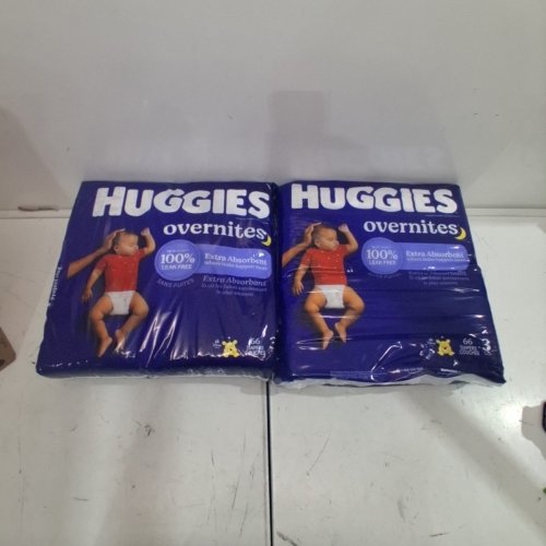 132PK HUGGIES OVERNITES NIGHT TIME BABY DIAPERS - SIZE 3 - DISNEY WINNIE THE POOH (MODEL: 5454701) image 3