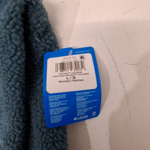 WOMENS COLUMBIA PANORAMA LONG FLEECE JACKET - LARGE - BLUE (STYLE AL1333-429) image 3