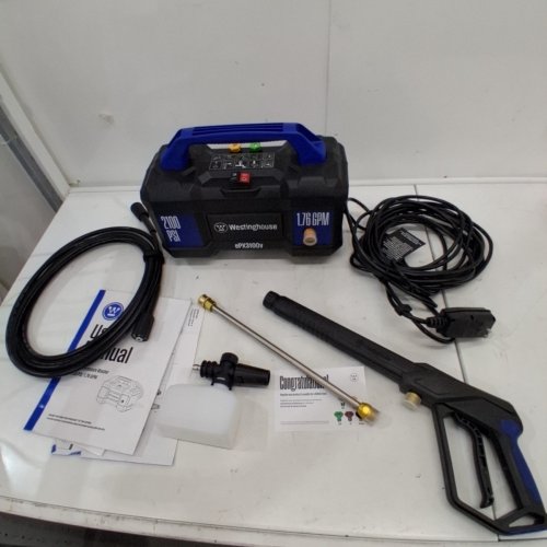 WESTINGHOUSE HANDHELD ELECTRIC PRESSURE WASHER WITH INTERCHANGEABLE NOZZLES - 2100PSI - 1.7GPM - BLACK/BLUE (MODEL: EPX3100V) image 2