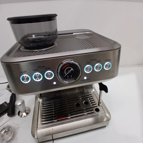 CHEFMAN CREMA SUPREME 15 BAR ESPRESSO MACHINE WITH MILK FROTHER - 30 GRIND SETTINGS, 3L REMOVABLE WATER TANK - STAINLESS STEEL - (MODEL: RJ54-G-SS-CA) image 2