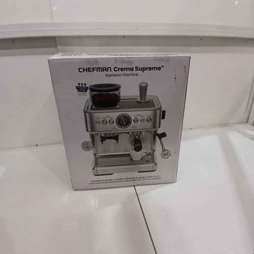 CHEFMAN CREMA SUPREME 15 BAR ESPRESSO MACHINE WITH MILK FROTHER - 30 GRIND SETTINGS, 3L REMOVABLE WATER TANK - STAINLESS STEEL - (MODEL: RJ54-G-SS-CA) image 7