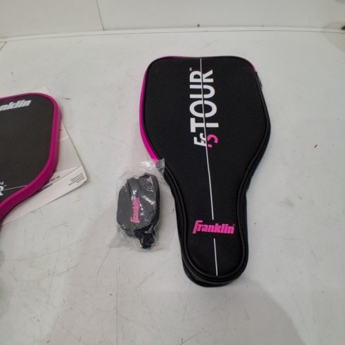 FRANKLIN SPORTS PRO FS TOUR SERIES PICKLEBALL PADDLE SET WITH COVER AND PADDLE MAGIC ERASER - 14MM - BLACK/PINK (MODEL: 59302C2) image 7