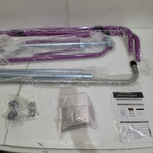 FBSPORT FOLDING GYMNASTICS TRAINING KIP BAR WITH ADJUSTABLE HEIGHT - 35"- 51" - PURPLE image 3