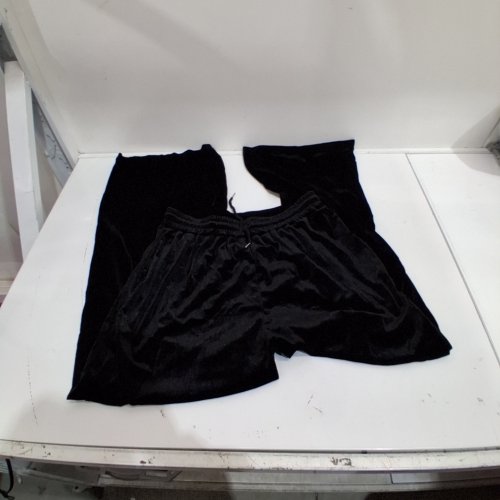 DRAWSTRING FELT PANTS - LARGE - BLACK image 2
