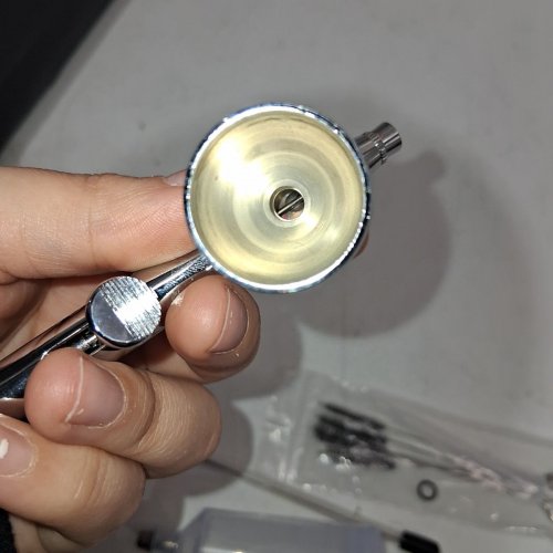 OVAGA AIR BRUSH REPLACEMENT GUN AND ACCESSORIES - 0.4MM NEEDLE - 1/4OZ - SILVER image 5
