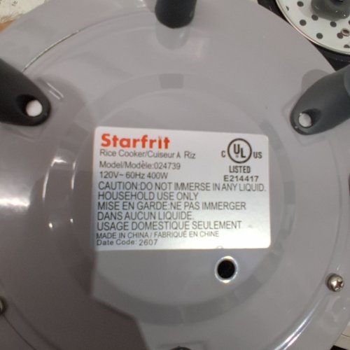 STARFRIT ELECTRIC RICE COOKER - 10 CUPS, 400W - GREY image 2