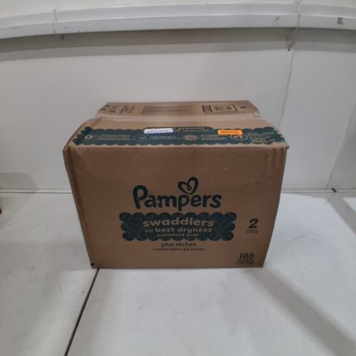 186PK PAMPERS SWADDLERS DISPOSABLE DIAPERS - SIZE 2 image 3