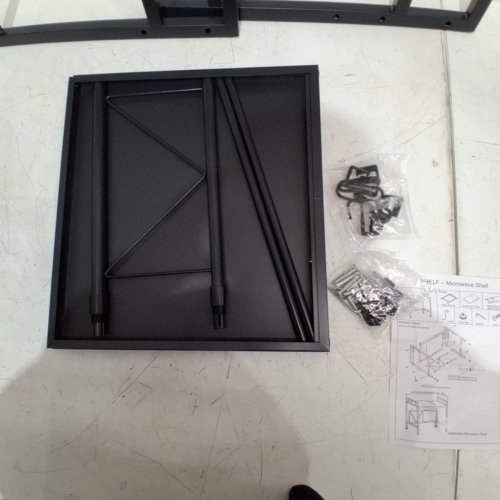 YIUKEA EXTENDABLE MICROWAVE OVEN RACK - 17.7" - BLACK image 3