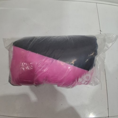 SOFT PLUSH FLEECE BOLSTER RECTANGULAR DOG CAT CUDDLER PET BED 18" X 14" - MEDIUM - GRAY PINK image 5