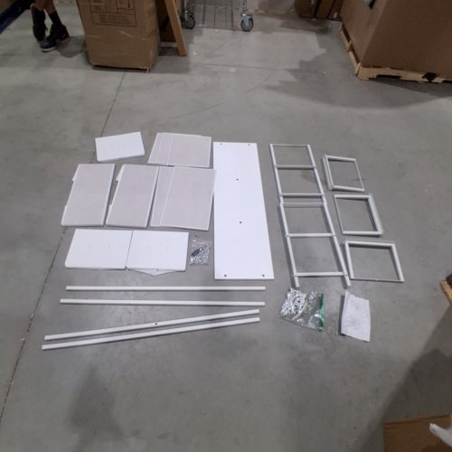 5 DRAWER DRESSER WITH FABRIC DRAWERS - 39.4"X21.5" - WHITE image 2