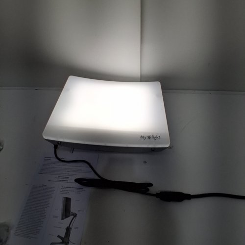CAREX DAY-LIGHT CLASSIC PLUS 12" BRIGHT LIGHT THERAPY LAMP - 10000LUX - SILVER (MODEL: DL93011) image 2