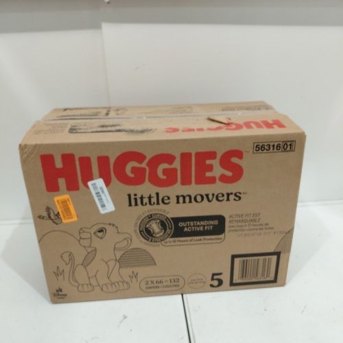 132PK HUGGIES® LITTLE MOVERS' DISPOSABLE DIAPERS - SIZE 5 - LION KING image 2