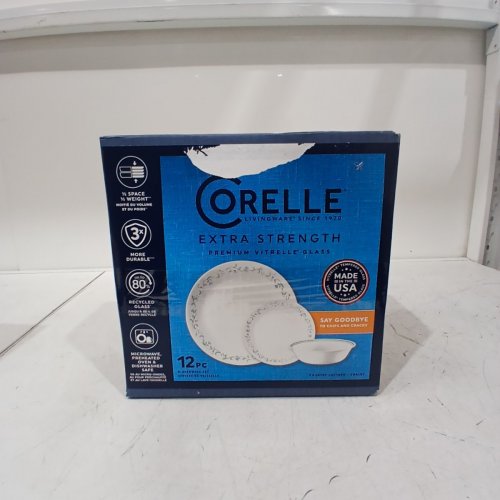 12PC CORELLE EXTRA STRENGTH DINNERWARE SET -10.25" /6.75" /18 OZ - COUNTRY COTTAGE image 4