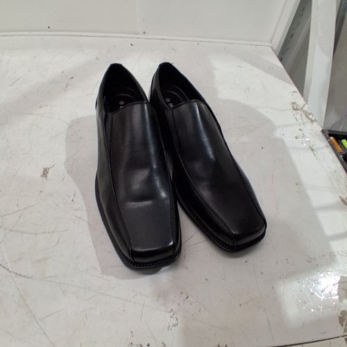 MEN'S BRUNO MARC SQUARE TOE SLIP-ON DRESS SHOES - 12W - BLACK image 3