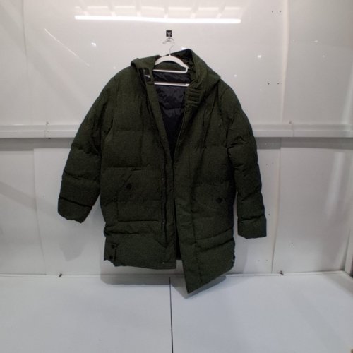 MEN'S LONG PADDED PUFFER JACKET - 2XL - GREEN image 2